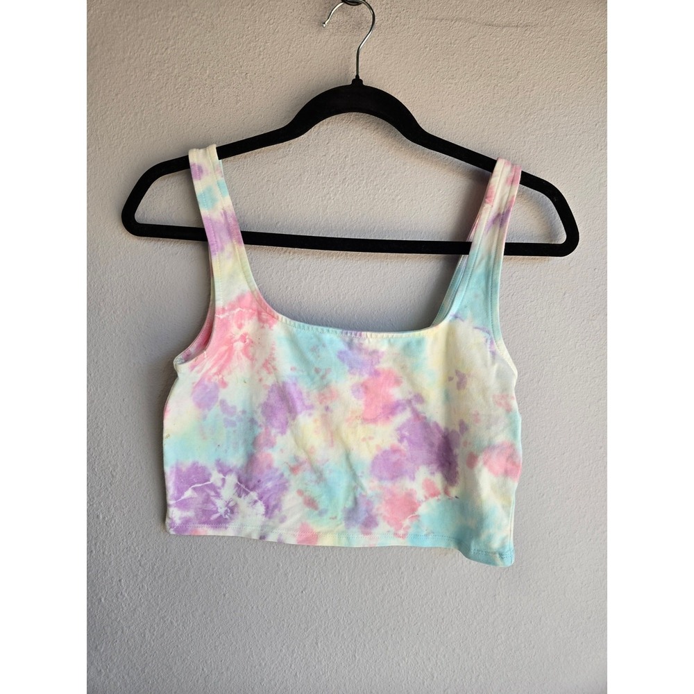 Billabong Tie‎ Dye Pastel Boho Cropped Tank Top L
